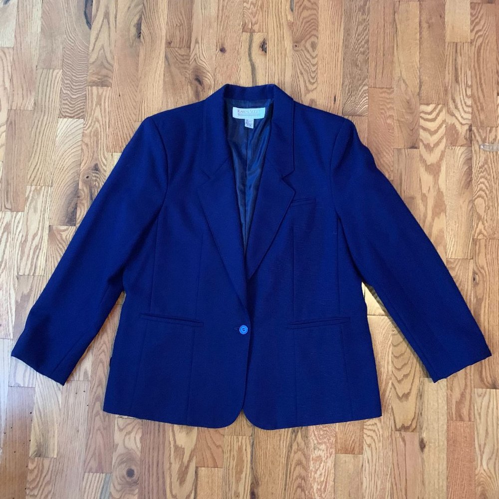 Karen Scott Dark Blue Suit Jacket 14